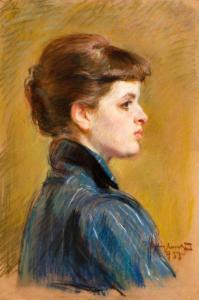 Angheluta Octavian 1904-1979,Waiting (portrait of the artist's daughter),1955,Artmark RO 2024-03-20