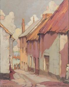 ANGIER W. Donald 1900-1900,Thatched Cottages, Newlyn,Bellmans Fine Art Auctioneers GB 2018-06-27