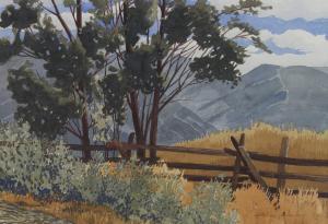 ANGLISS George 1921-1991,Similkameen fence,1985,Maynards CA 2019-04-24