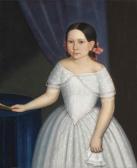 ANGLO AMERICAN SCHOOL,Portrait of a girl in a white dotted dress, handke,Christie's GB 2016-11-23