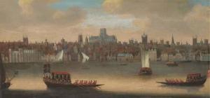 ANGLO DUTCH SCHOL,View of the City of London with Old St. Paul's Cathedral,Christie's GB 2002-05-24