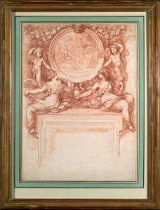 ANGO Jean Robert 1710-1773,Etude d'après une décoration de Polidoro da Carava,Oger-Camper 2008-05-19
