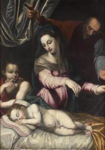ANGUISSOLA Lucia 1536-1565,Sacra Famiglia con San Giovannino,1568,Bertolami Fine Arts IT 2015-12-17