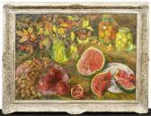 ANISIMOWITSCH PINCHOSOWITCH BORIS 1910,Still life with fruit and flowers,Galerie Koller 2009-06-16