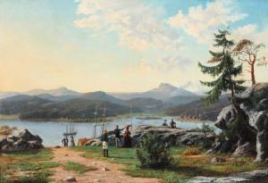 ANKARCRONA Alexis 1825-1901,From a Swedish fiord,1871,Bruun Rasmussen DK 2020-05-04