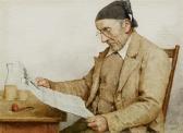 ANKER Albert 1831-1910,Grossvater mit Zeitung,1906,Christie's GB 2010-06-07