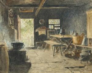 ANKER Albert 1831-1910,Rural kitchen,Galerie Koller CH 2018-12-07