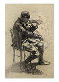 ANKER Albert 1831-1910,Senza Titolo (Violinista),Borromeo Studio d'Arte IT 2022-01-14