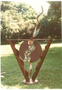 Ann BAVAR,Circles Plus Mirror,1985,Ro Gallery US 2014-05-15