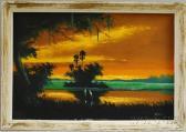 ANN CARROLL Mary 1900-1900,Sunset over a Florida Marsh,Skinner US 2012-04-11