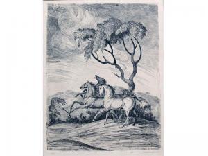 ANNA Marongiu 1907-1941,Paesaggio con cavalli,1933,Caputmundi Casa d'Aste IT 2015-06-08