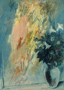ANNENKOV Youri P. Georges 1889-1974,Still Life with Lilies and Painting,MacDougall's GB 2023-06-21