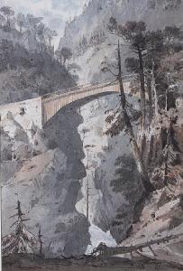 ANNESLEY Charles Francis 1787-1863,Alpine landscape with bridge,Bonhams GB 2009-11-17