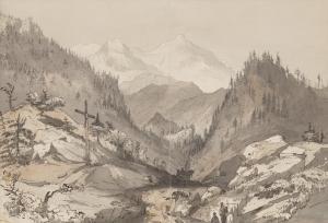 ANNESLEY Charles Francis 1787-1863,Entrance to the valley of Chamonix,Christie's GB 2022-07-05