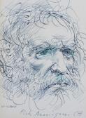 ANNIGONI Pietro 1910-1988,Self portrait, head as an old man,1986,Morphets GB 2019-09-05