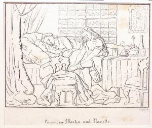ANONYMOUS,4 scenki ilustrujące miłosne przygody Giacomo Casa,1798,Desa Unicum PL 2005-10-20