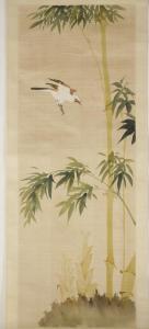 ANONYMOUS,A bird flying towards bamboo shoots with leaves,Duke & Son GB 2018-02-22