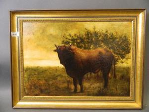 ANONYMOUS,A bull in a landscape,Crow's Auction Gallery GB 2015-09-16