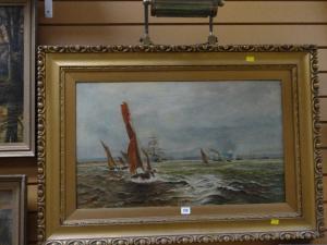 ANONYMOUS,a busy British shipping scene with industrial port,1913,Rogers Jones & Co GB 2017-06-30