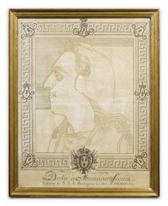 ANONYMOUS,A calligraphic portrait of Louis XV,1770,Sotheby's GB 2019-04-09