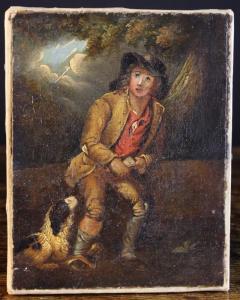 ANONYMOUS,A country boy with spaniel in woodland,Wilkinson's Auctioneers GB 2017-02-26