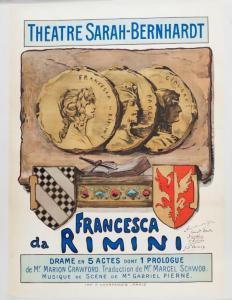 ANONYMOUS,A French theatre poster of Francesca da Rimini, 19,Rosebery's GB 2017-09-05