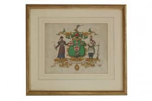 ANONYMOUS,A hand-painted coat of arms,1840,Sworders GB 2015-03-10