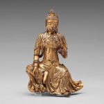 ANONYMOUS,A lacquered wooden figure of Guanyin,Bukowskis SE 2018-06-08