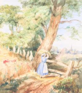 ANONYMOUS,A lady in a country landscape,Denhams GB 2016-07-06