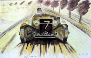 ANONYMOUS,A MOTOR RACING WATERCOLOUR PICTURE,Mallams GB 2017-12-04