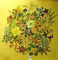 ANONYMOUS,A needlepoint depicting a collection of flowers,Shapes Auctioneers & Valuers GB 2012-04-07