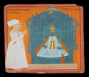 ANONYMOUS,A nobleman worshipping at a shrine dedicated to Vishnu Rajasthan,Bonhams GB 2018-04-24