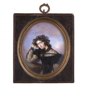 ANONYMOUS,A portrait miniature of woman in mourning dress,Freeman US 2019-05-29