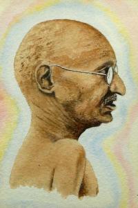 ANONYMOUS,A portrait of Gandhi,David Lay GB 2014-04-03