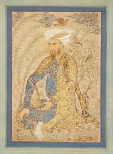 ANONYMOUS,A Qajar portrait of seated man in the Safavid style,Rosebery's GB 2018-04-23