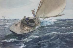 ANONYMOUS,a sailing boat at sea,1913,Denhams GB 2017-07-12