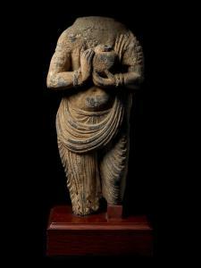 ANONYMOUS,A SCHIST TORSO OF A BUDDHIST DONOR,Bonhams GB 2021-09-23