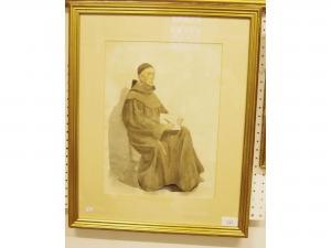 ANONYMOUS,a seated monk,Smiths of Newent Auctioneers GB 2017-01-27