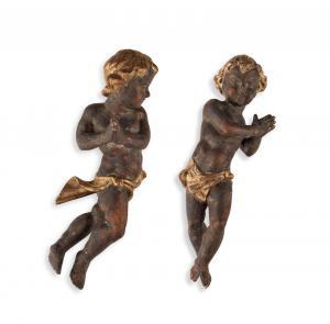 ANONYMOUS,A small pair of 18th century painted and parcel-gi,18th,Bonhams GB 2017-09-20