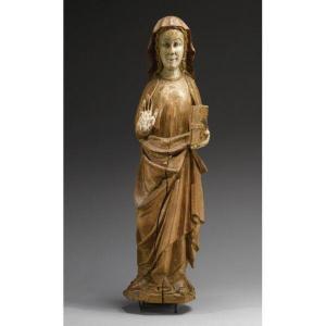 ANONYMOUS,A SPANISH PAINTED PINEWOOD FIGURE OF SAINT ANNE,Sotheby's GB 2010-01-28