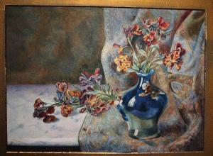ANONYMOUS,A still life watercolour of flowers in a vase,Mallams GB 2015-06-15