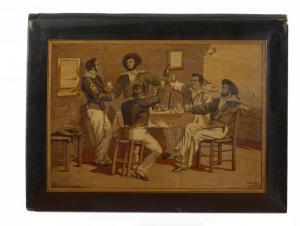 ANONYMOUS,A tavern scene of five sailors,c.1880,Mellors & Kirk GB 2017-09-20