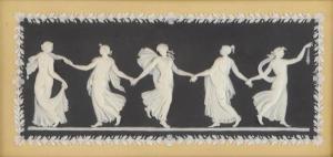 ANONYMOUS,A Wedgwood black and white on yellow ground jasper panel,Mossgreen AU 2014-11-17