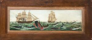 ANONYMOUS,A WHALING SCENE,19th Century,Eldred's US 2018-07-19