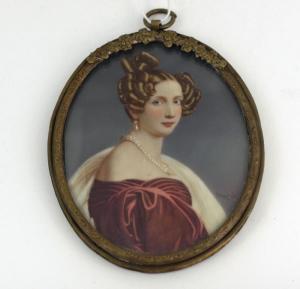 ANONYMOUS,A Young Woman with pearl necklace and ear rings, w,Fonsie Mealy Auctioneers IE 2018-07-10
