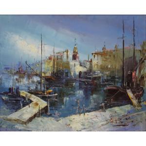 ANONYMOUS,Abstract Venetian Harbor Scene,Kodner Galleries US 2016-08-31