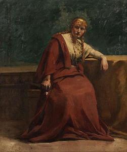 ANONYMOUS,Actress with dagger in her hand,1880,Bernaerts BE 2016-10-24