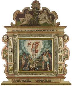 ANONYMOUS,Altaraufsatz mit der Himmelfahrt Christi,Galerie Bassenge DE 2015-11-27