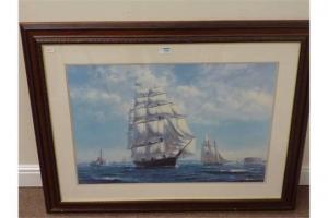 ANONYMOUS,American Clipper Ship Leaving Port,David Duggleby Limited GB 2015-10-10