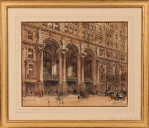 ANONYMOUS,Architectural Watercolor Rendering,1900,Skinner US 2018-12-14